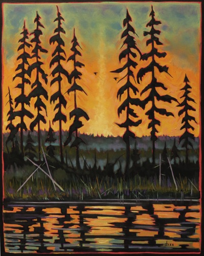 Northern Afterglow
24 x 30  oil on canvas  $1600 sold